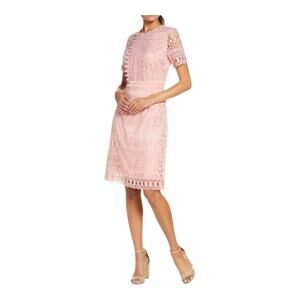 Rachel Parcell Pink Lace Floral Mini/Midi Dress M NWT